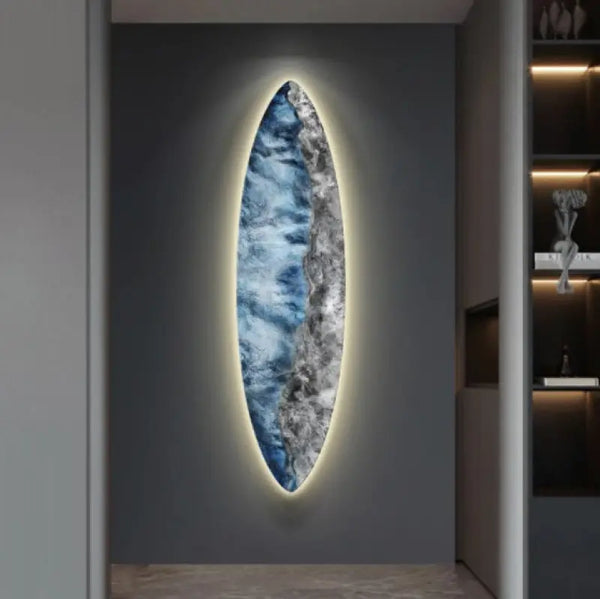 Illuminated oval aluminum wall board with a modern and artistic design – Luminaire  chic : Luminaires et Suspensions haut de gamme